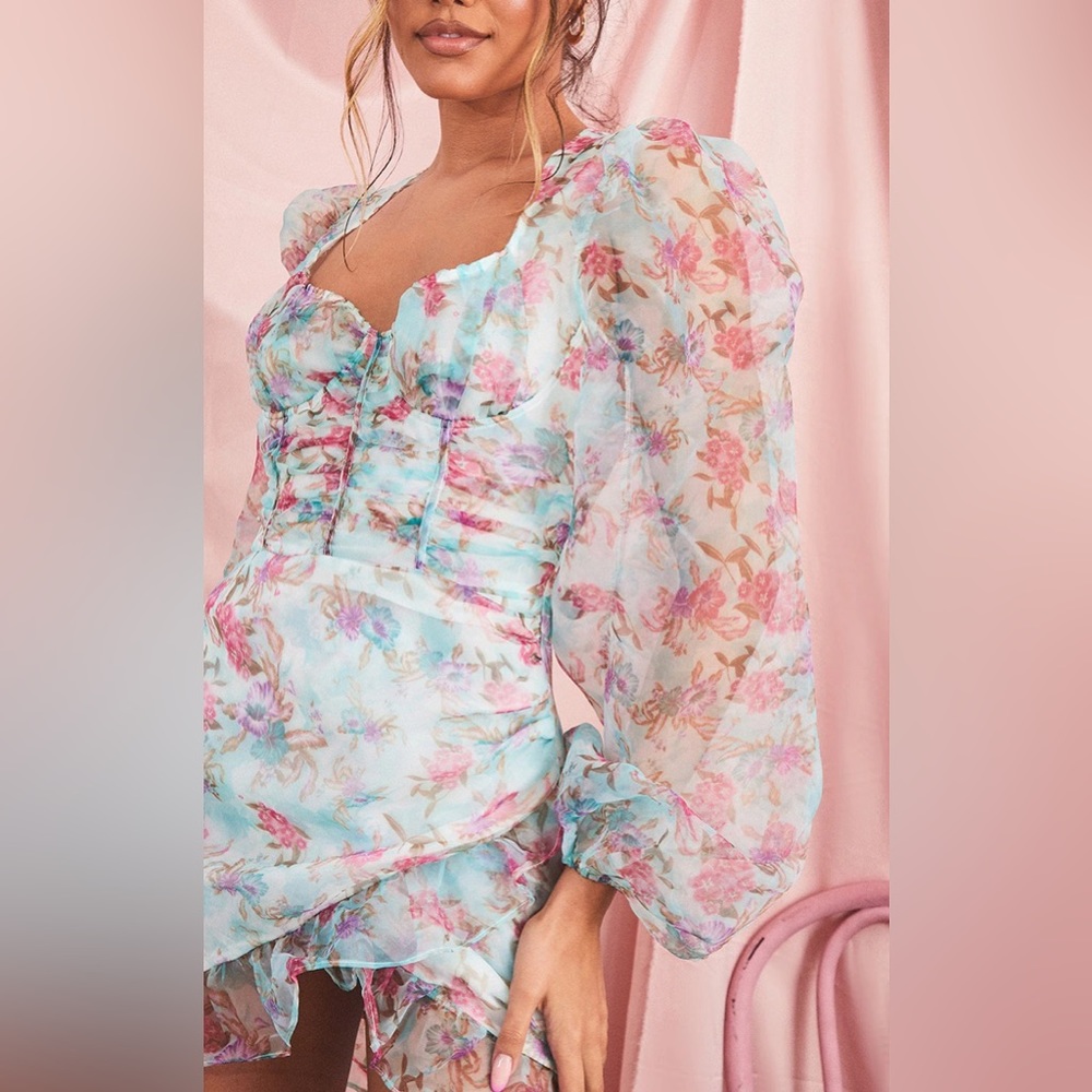 PrettyLittleThing Floral Dress Size 4